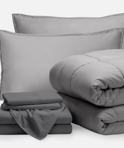 Juego de Sábanas y Edredón de 7 Piezas en Bolsa para Cama