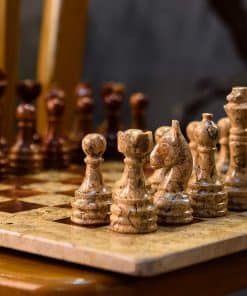 Tablero de ajedrez ponderado marrón oscuro y claro de 15