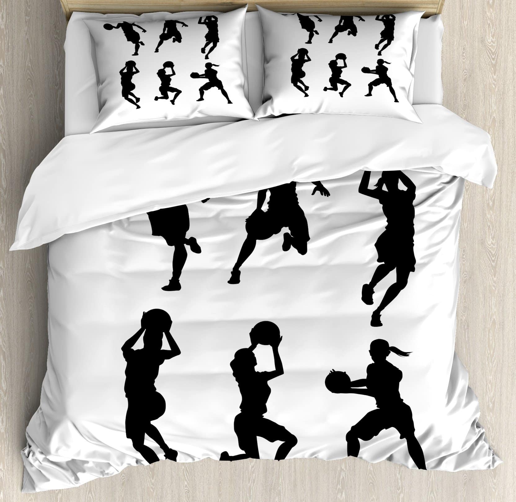 Juego de Funda nórdica Lunarable Sports, Silueta de Jugador