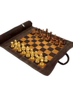 Juego de Ajedrez de Cuero Genuino WIGANO 19"X15" (Tamaño