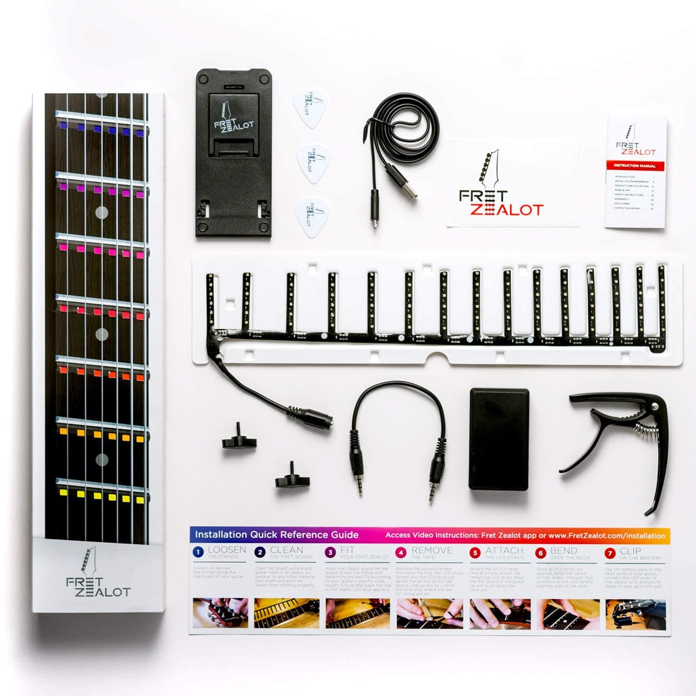 Fret Zealot LED Accesorio de Aprendizaje de Guitarra - El