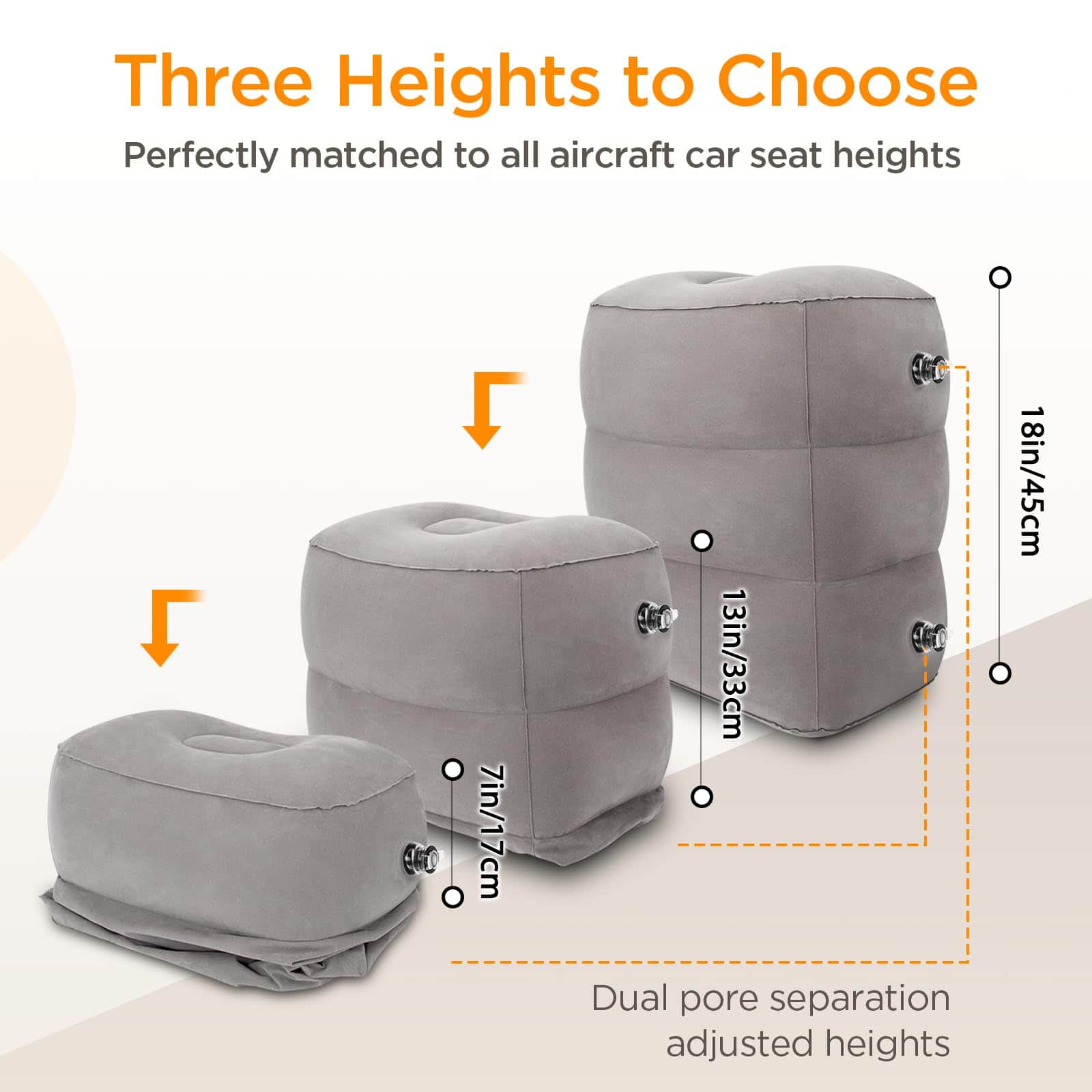 Almohada Inflable para Reposapiés de Viaje (Paquete de 2) - Imagen 6