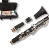 Yinfente Clarinete Profesional de Ebano Eb Llave 2 Barriles