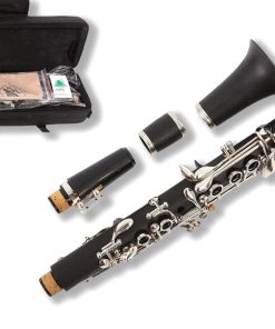 Yinfente Clarinete Profesional de Ebano Eb Llave 2 Barriles