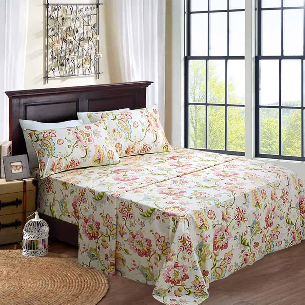 Softta Juego de Ropa de Cama de Lujo Boho Shabby Flower