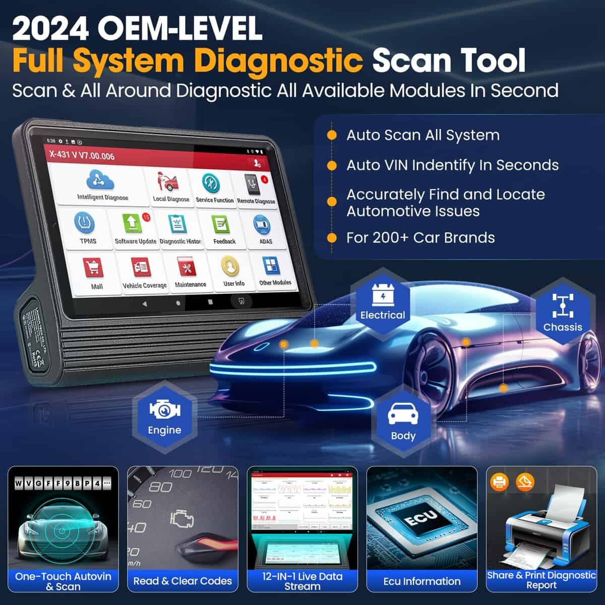 2023 Elite LAUNCH X431 V PRO 4.0 Herramienta de Escaneo - Imagen 8