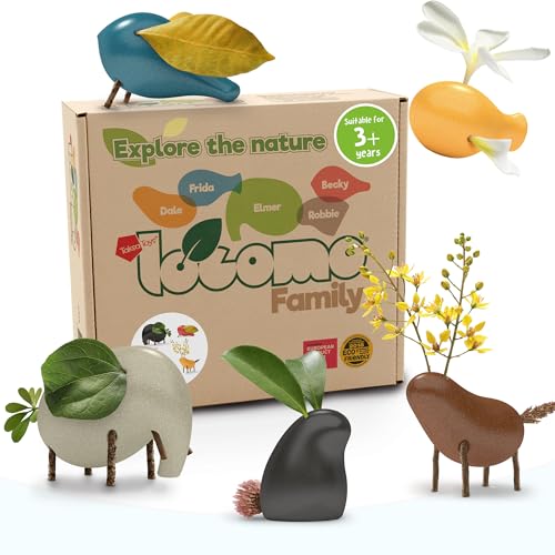 Taksa Toys Figuras de Animales de Madera Locomo Family III