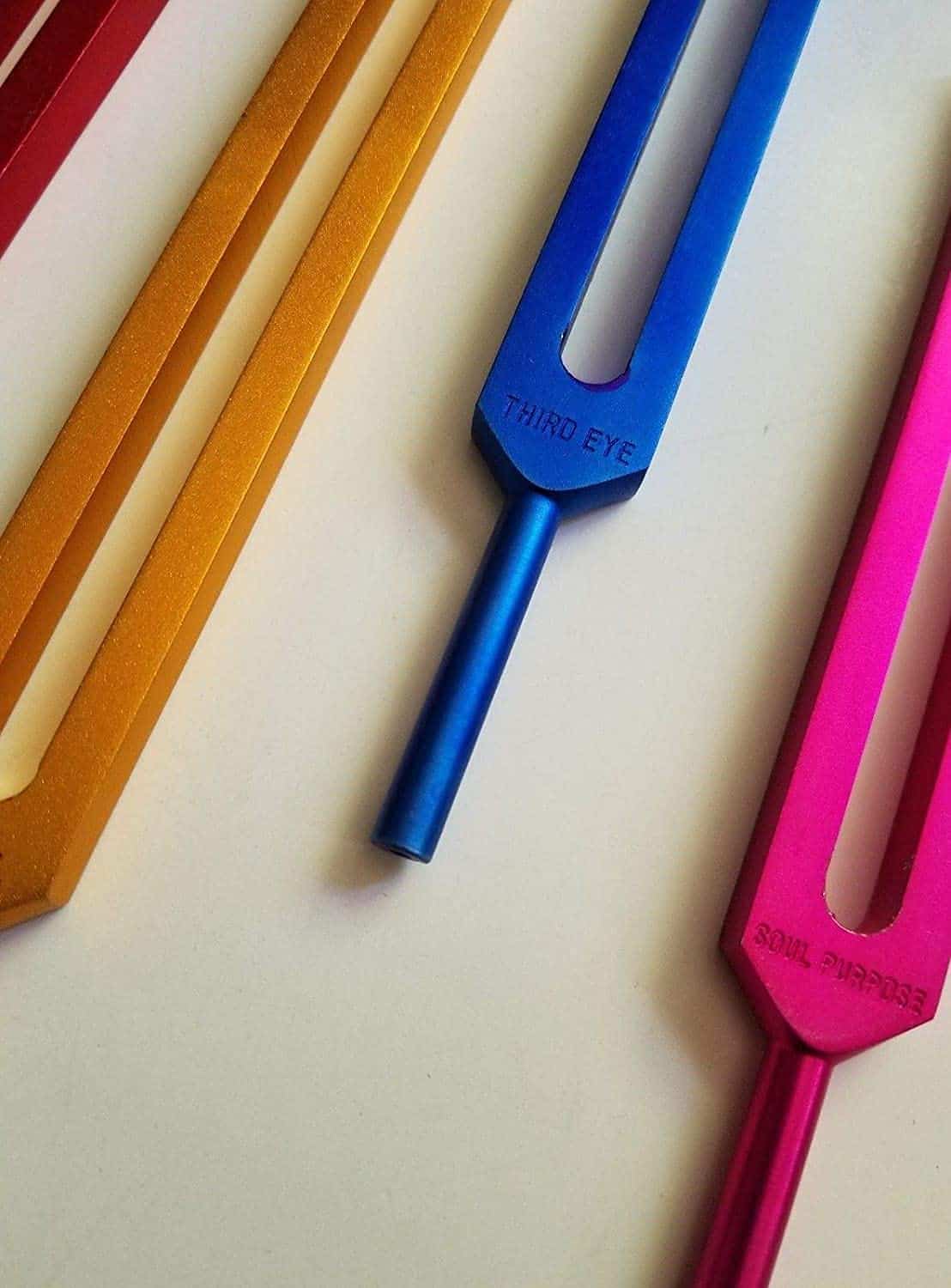 Set de 8 tenedores de sintonización del color del Chakra - Imagen 3