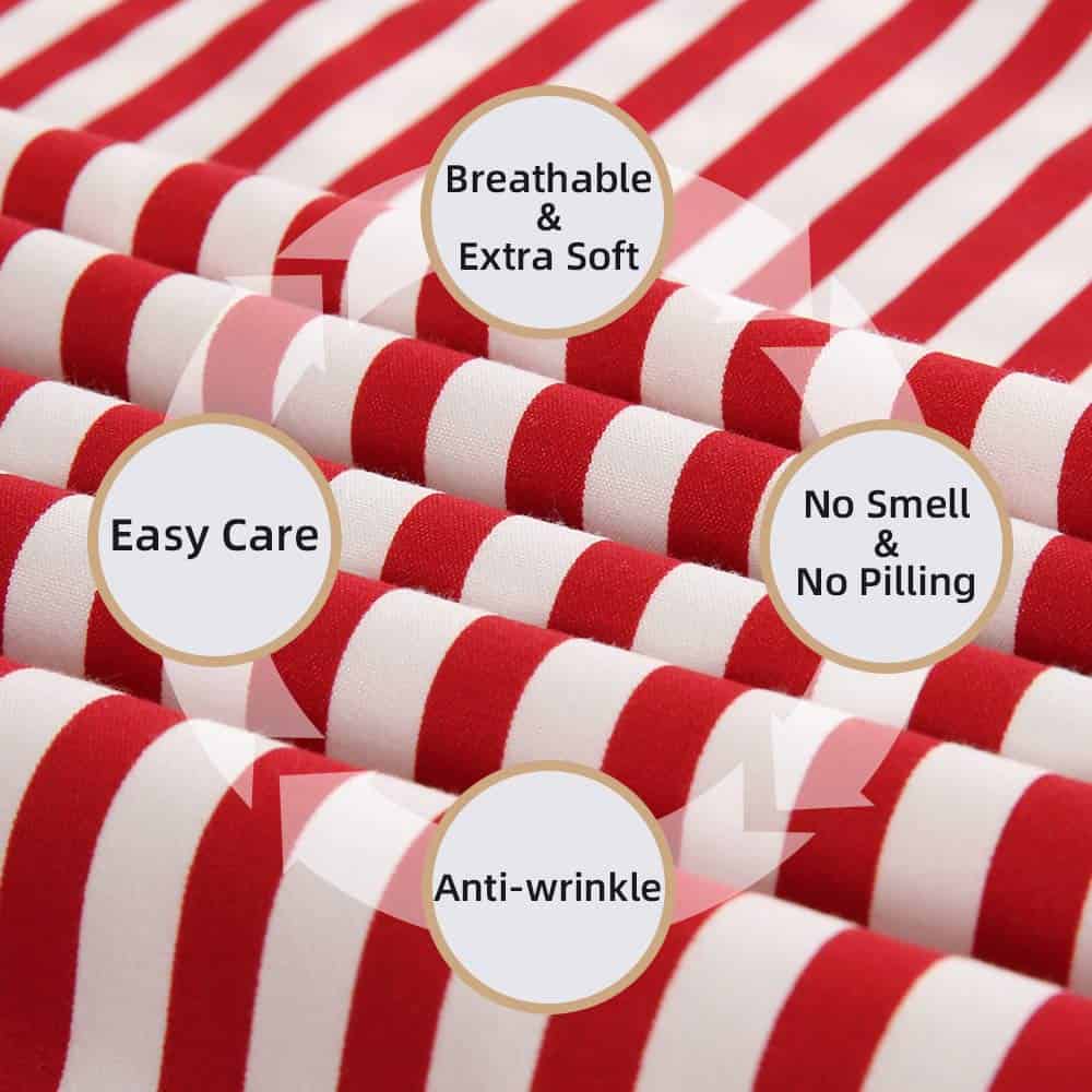 Juego de Sábanas de Rayas de Ticking de la Mejor Temporada, - Imagen 5