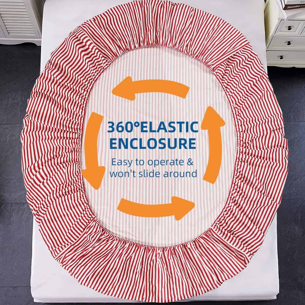 Juego de Sábanas de Rayas de Ticking de la Mejor Temporada, - Imagen 6