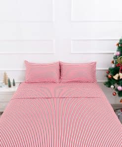 Juego de Sábanas de Rayas de Ticking de la Mejor Temporada,