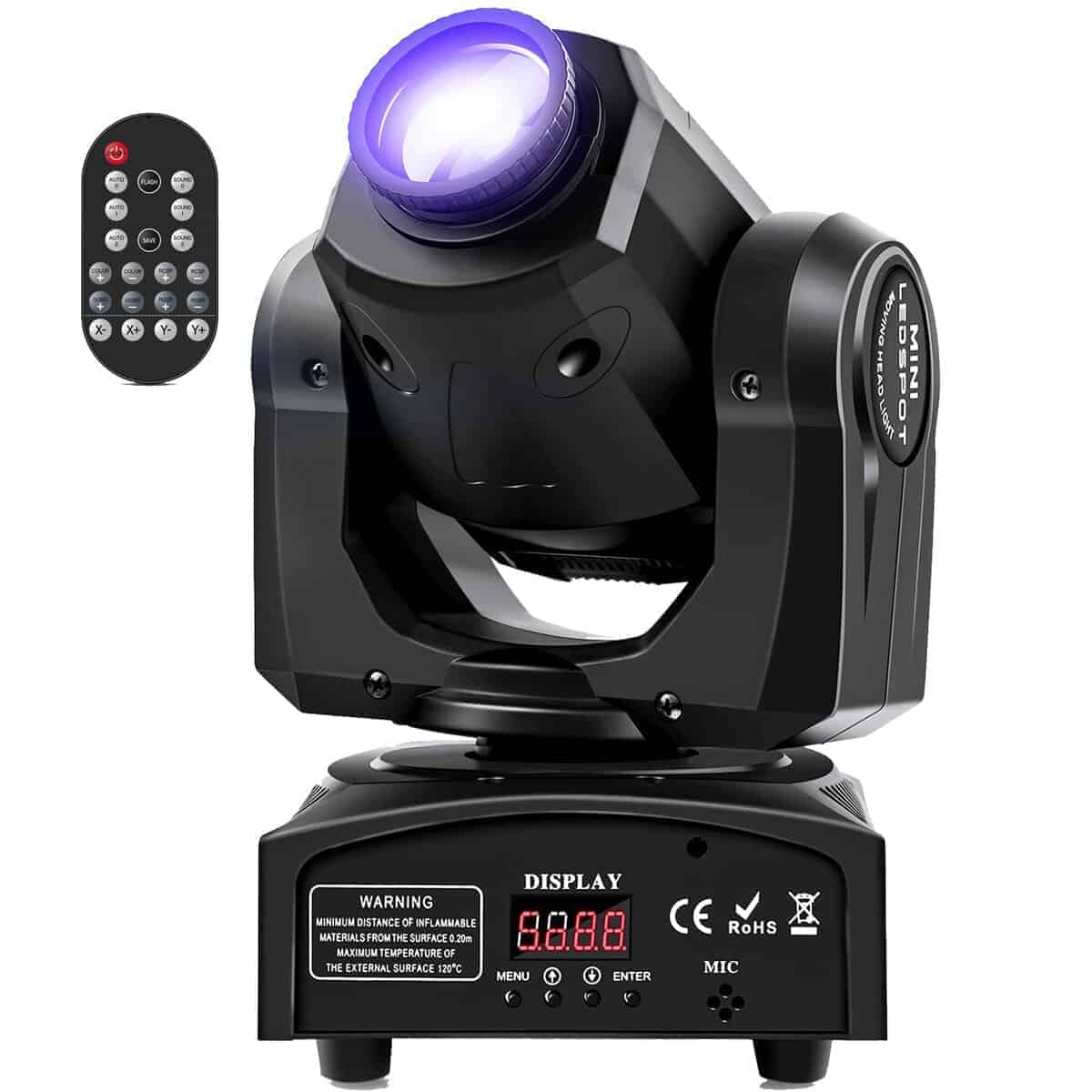 U`King Luces de Cabeza Móvil LED de 60W con Control Remoto