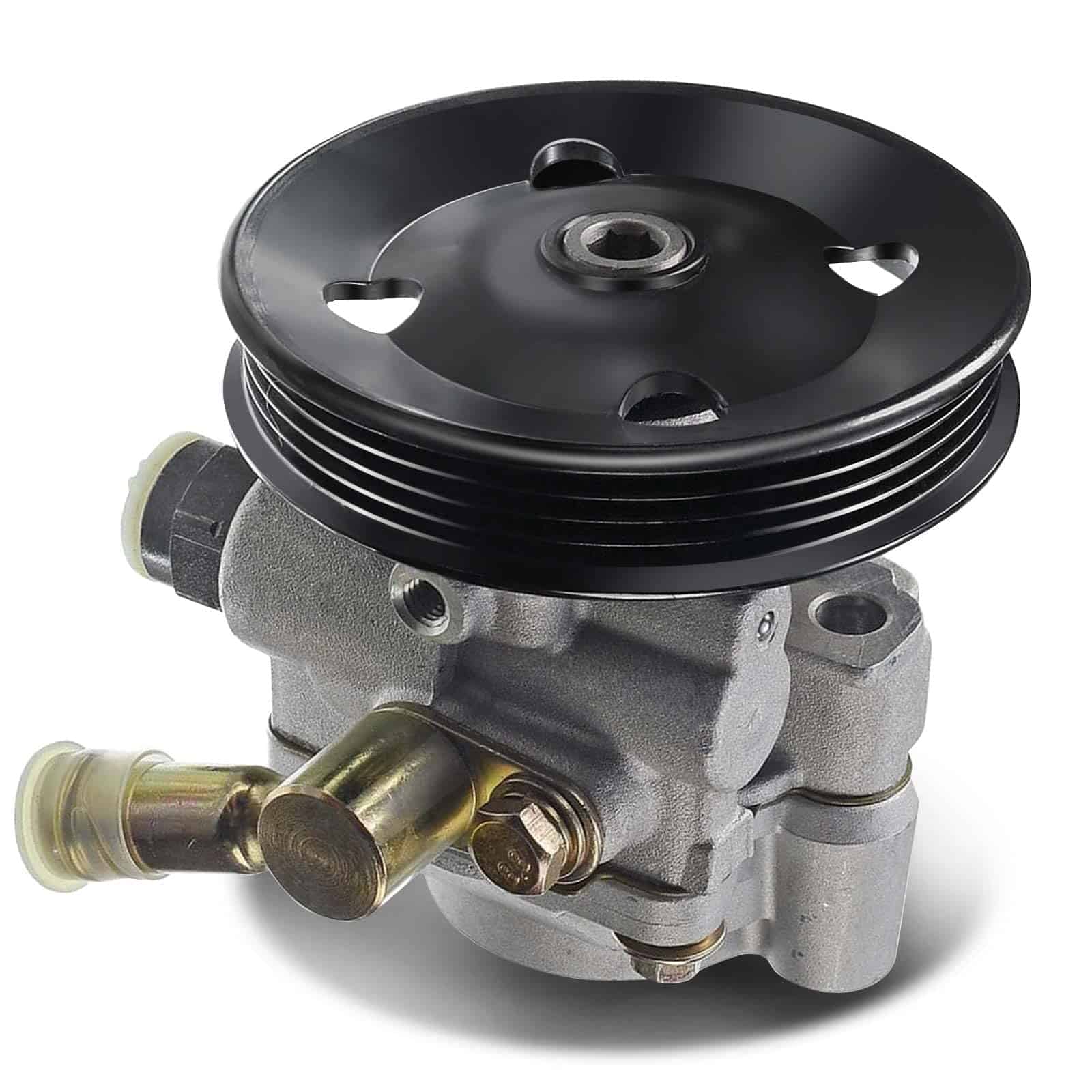 Bomba de dirección asistida con polea de repuesto para