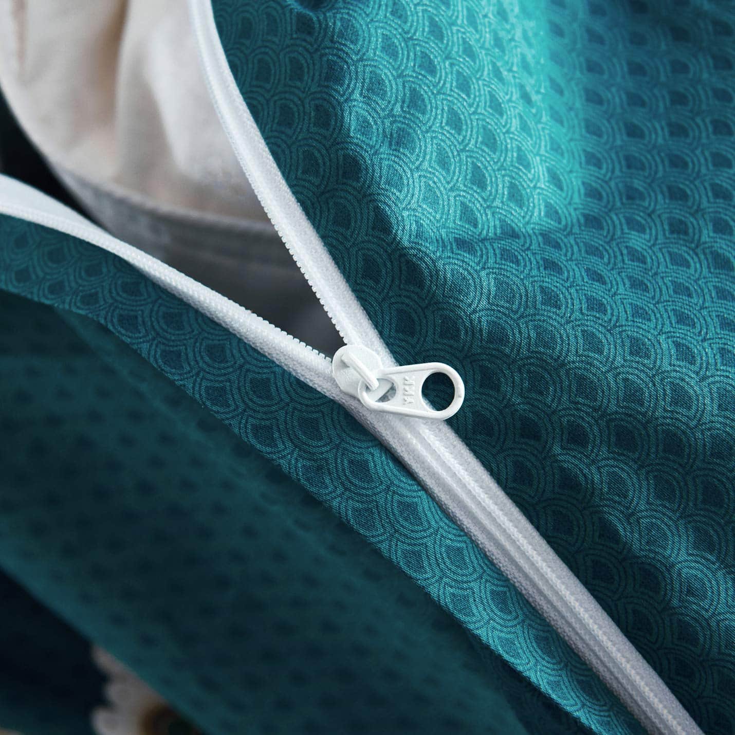 YuHeGuoJi Funda de Edredón Teal Paisley Queen 100% Algodón - Imagen 4