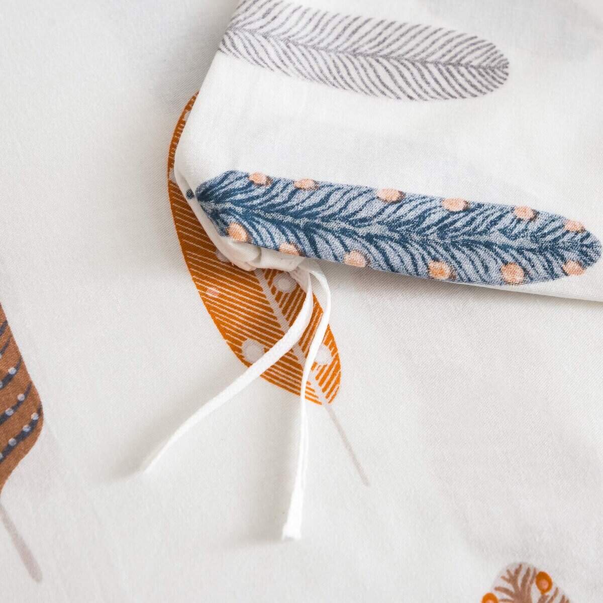 YuHeGuoJi Juego de Funda Nórdica de Plumas Azules y - Imagen 5