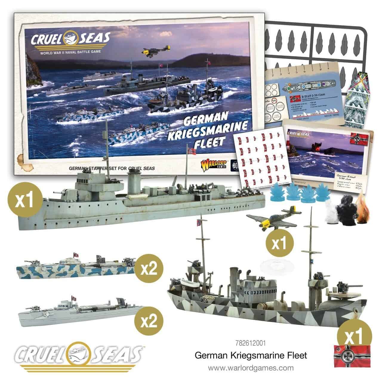Flota de la Kriegsmarine Alemana de Cruel Seas 1:300 Kit de