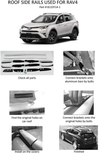 ANTS PART Portaequipajes para Toyota RAV4 2013-2018 Barras - Imagen 6