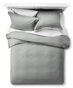 Juego de Funda de Edredón Tamaño Queen -Gris
