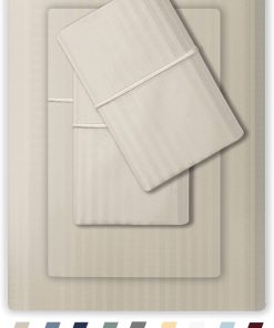 Juego de Sábanas Damasco Feather & Stitch 500 -Beige