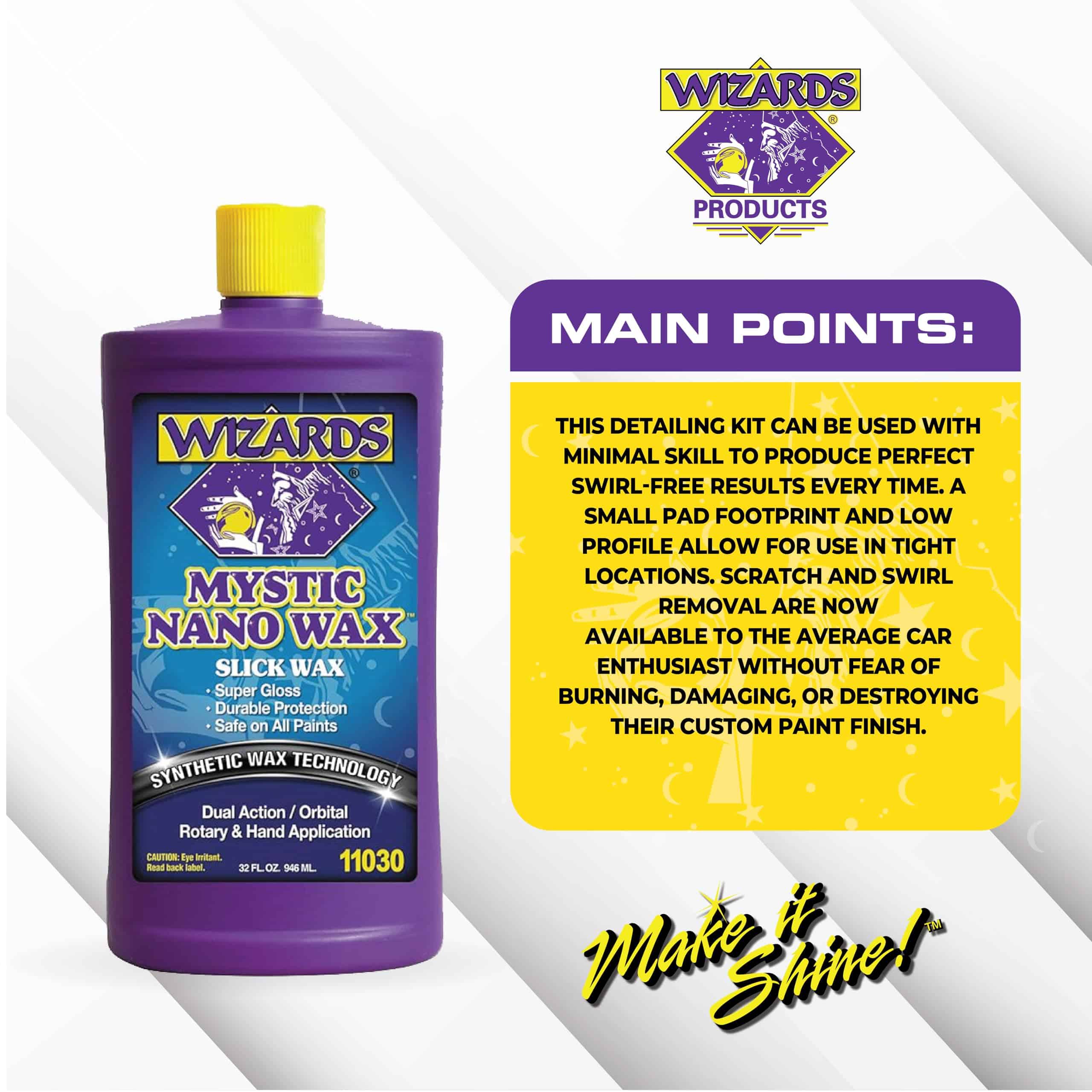 Wizards Mystic Nano Cera de Coche Pulidora - Protege y - Imagen 5