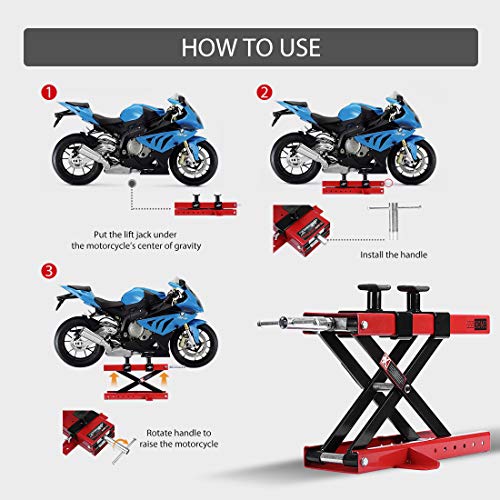Gato Elevador de Tijera para Motocicleta y ATV VIVOHOME de - Imagen 6