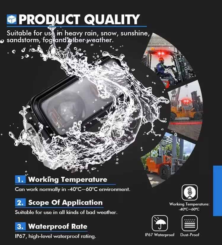 Set de 2 Luces de Seguridad Indicadoras para Montacargas - Imagen 3