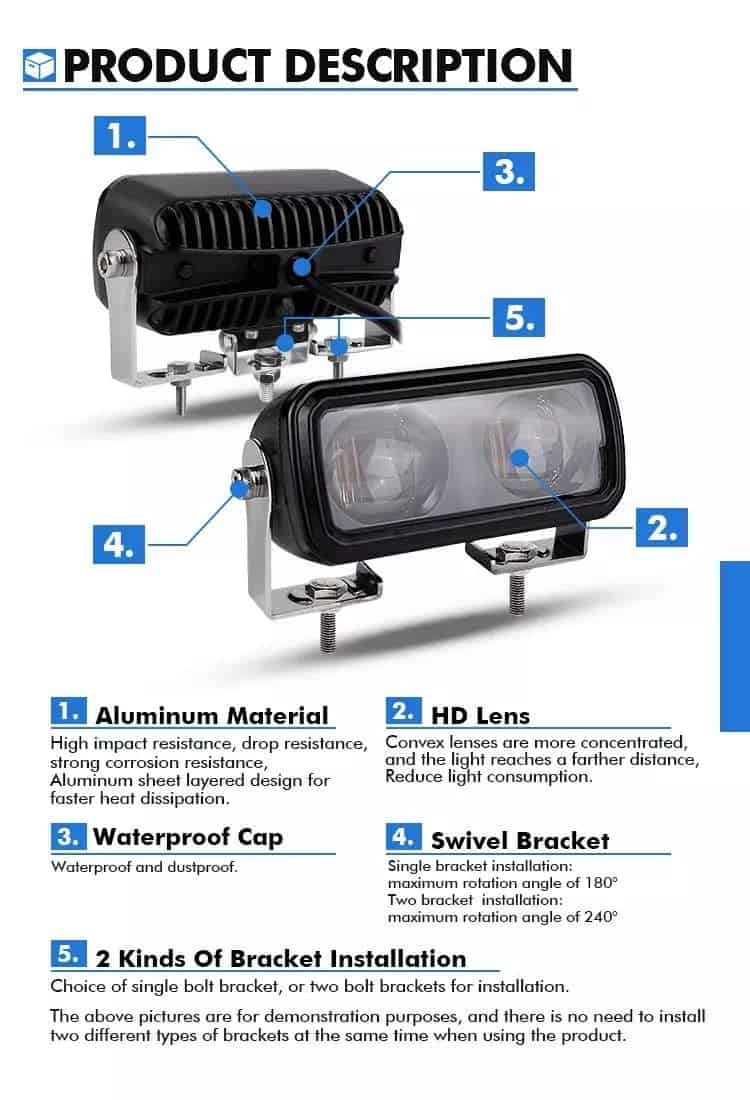 Set de 2 Luces de Seguridad Indicadoras para Montacargas - Imagen 4