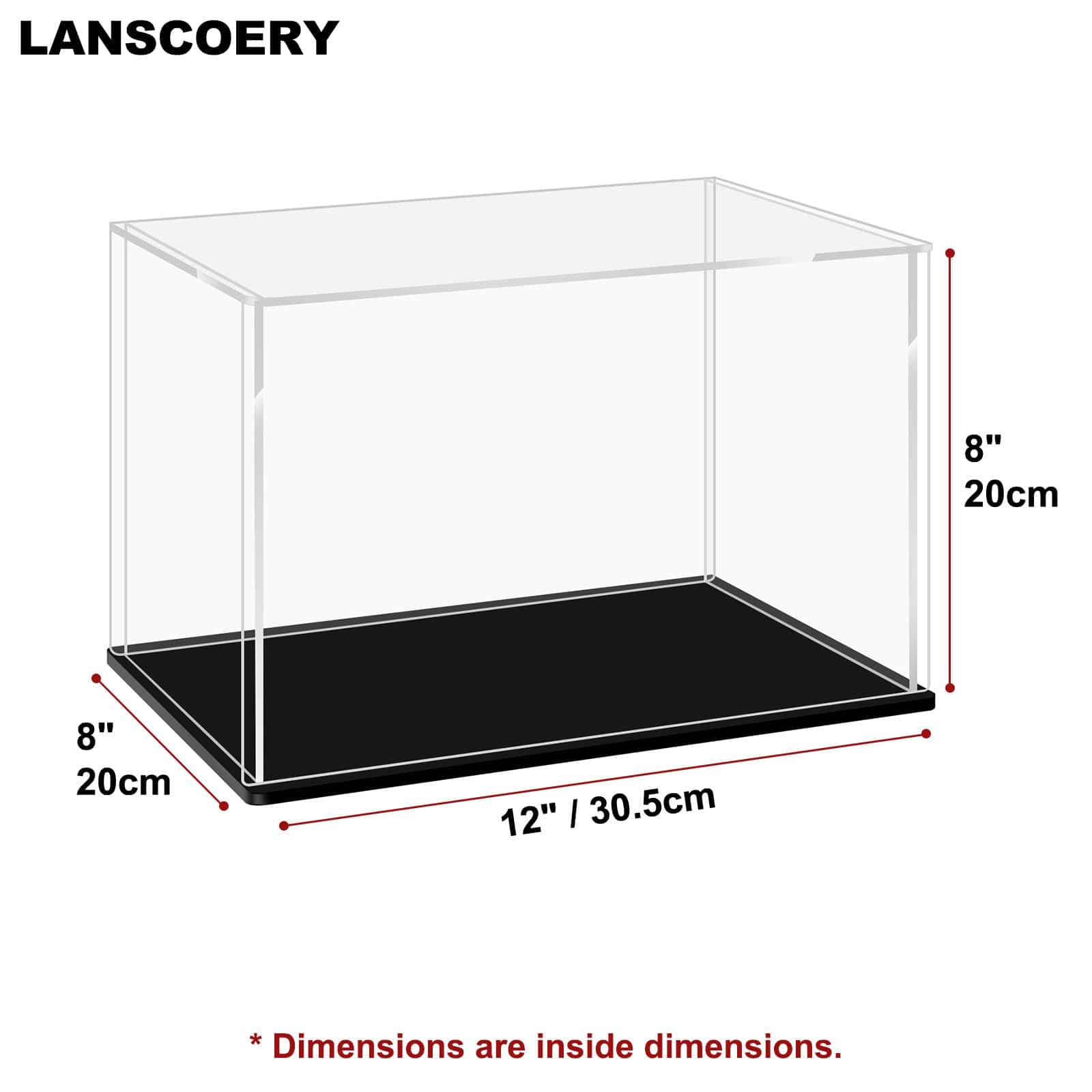 Vitrina de Acrílico Transparente LANSCOERY, Soporte de Caja - Imagen 6