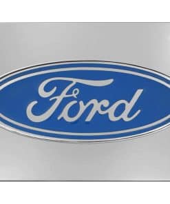 Placa de matrícula decorativa con logotipo azul de Ford