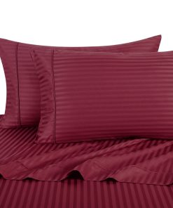 Conjunto de sábanas de tamaño completo a rayas en color