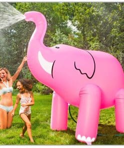 Aspersor Inflable de Patio para Niños Elefante Rosa Gigante