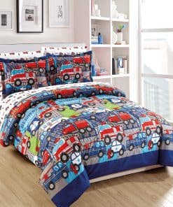 Set de Edredón para Niños Heroes Bomberos Camión de