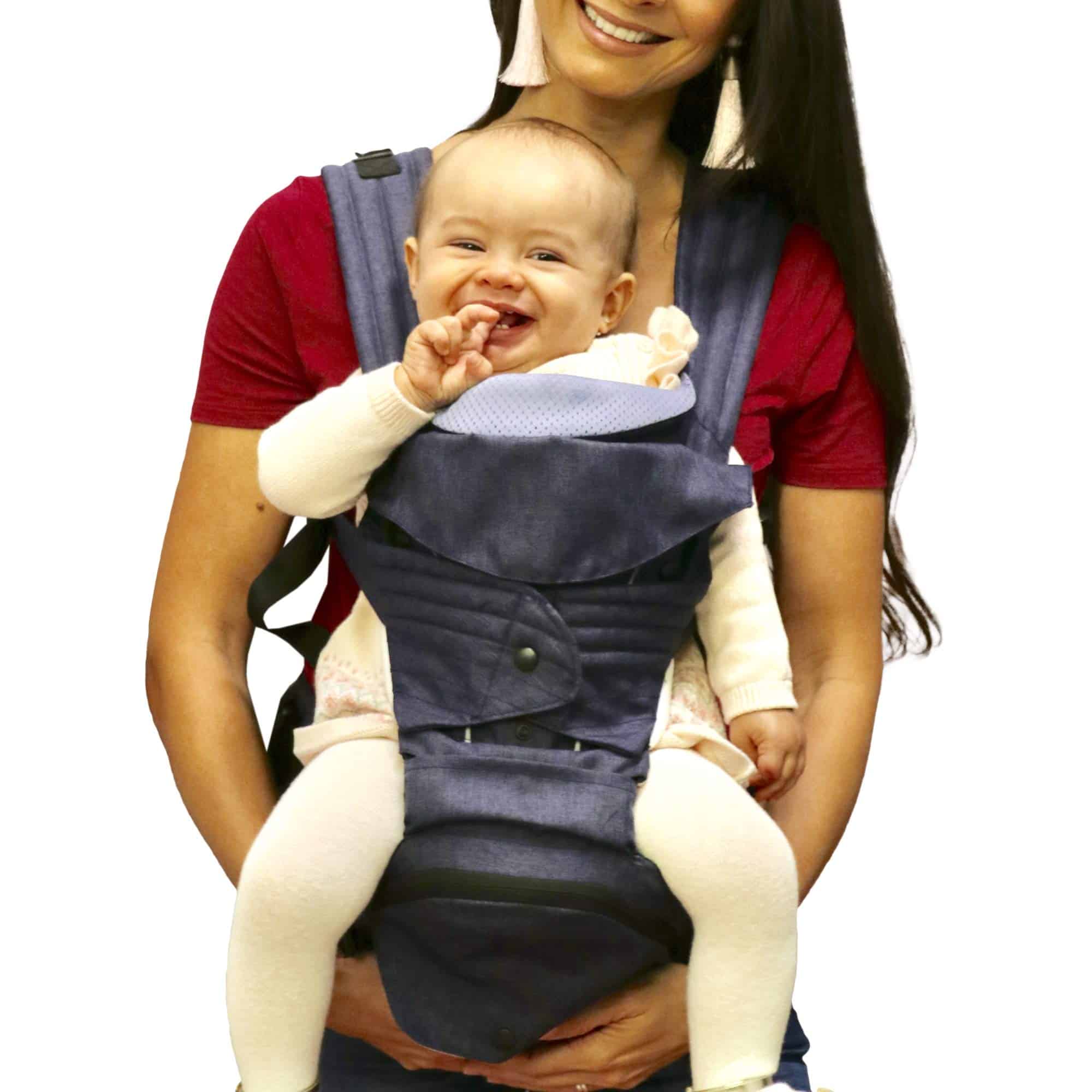 Mamapod Mochila Portabebés con Asiento de Cadera, Azul