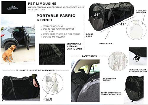 Pet Travel Tube Car Crate Kennel, Barrera de Contención de - Imagen 3