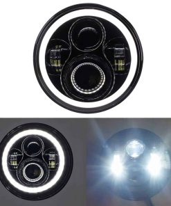 Faros LED de 7 pulgadas con anillo de luz diurna blanco