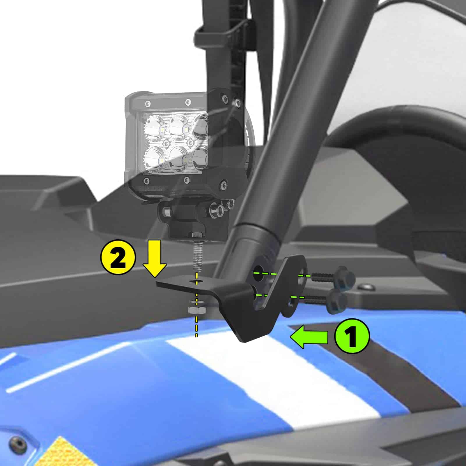 Kit de soportes para montaje de luces LED, montaje en pilar - Imagen 9