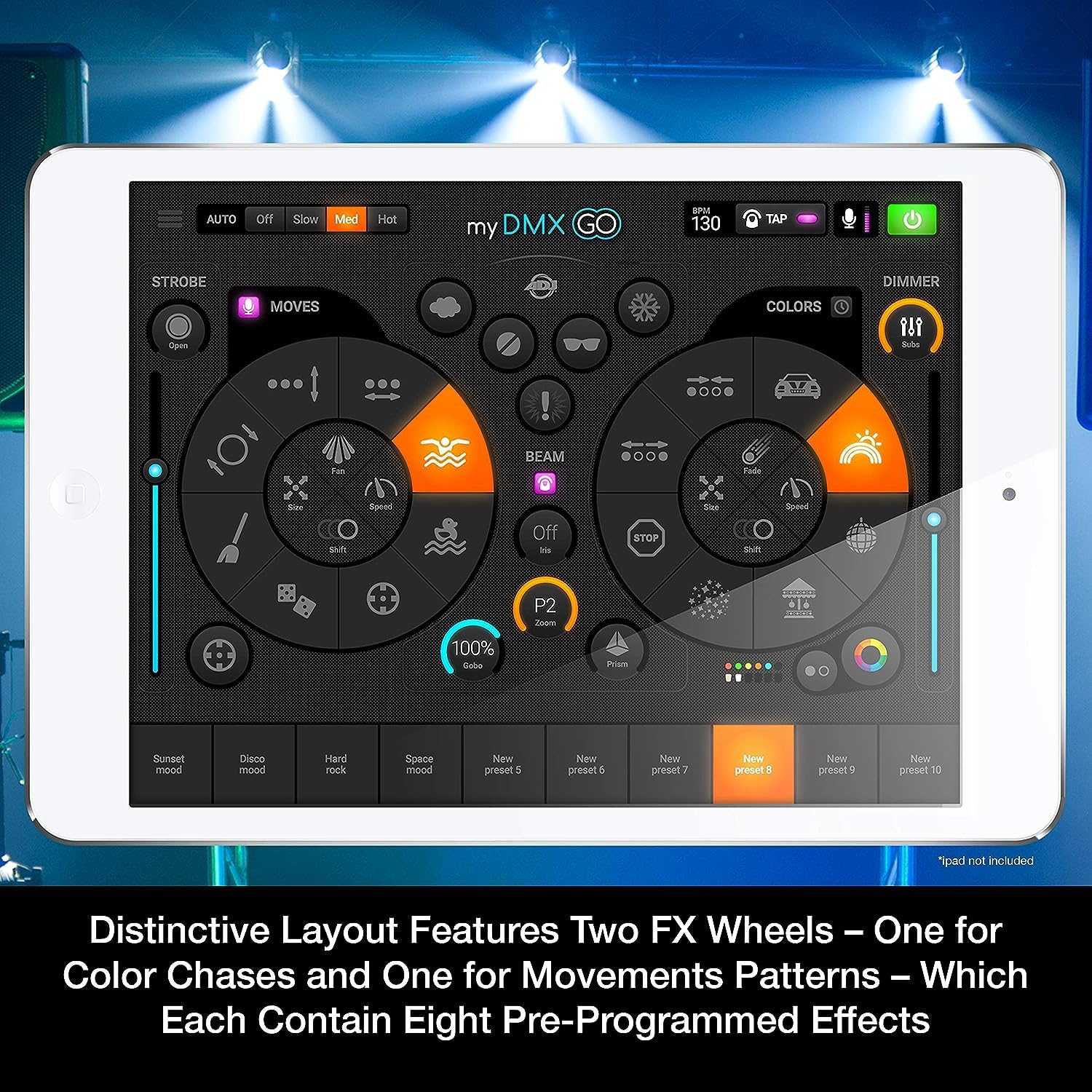 Controlador de iluminación inalámbrico Mydmx Go de ADJ - Imagen 4