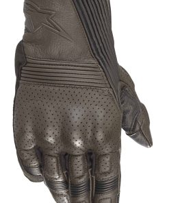 Guante de moto de cuero Alpinestars Mustang V2 -Marrón/negro