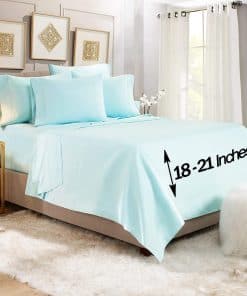 Juego de Sábana Ajustable de Bolsillo Extra Profundo