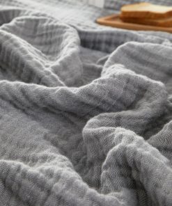 Manta de muselina de algodón PHF tamaño queen 90" x 90", 4