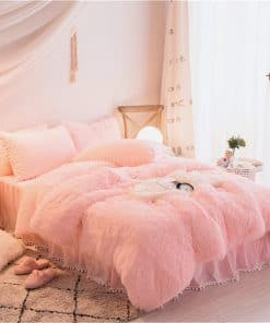 MOOWOO 1 PCS Funda de Edredón de Felpa Suave y Esponjosa,