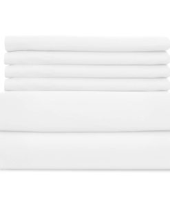 Juego de sábanas WAVVA Soft de 6 piezas - -Blanco
