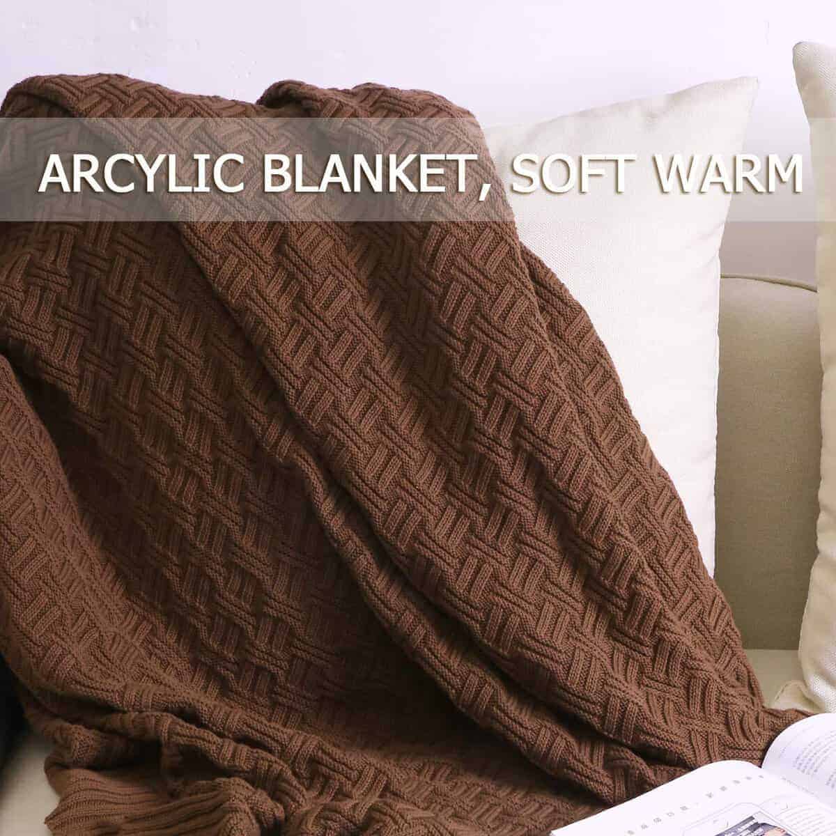 Manta de Punto de Cable VanRolldex para Sofá Cama Coche - Imagen 5