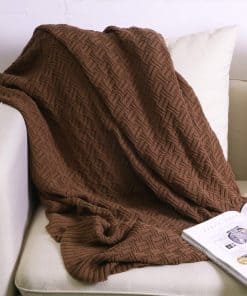 Manta de Punto de Cable VanRolldex para Sofá Cama Coche