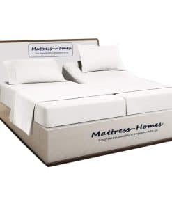 Juego de sábanas Split King para cama ajustable de algodón