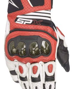Guante de moto Alpinestars SMX Plus V2 -Blanco/Negro/Rojo Br