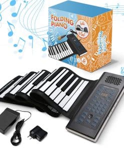 Teclado de Piano Plegable Portátil con Pedal | 61 Teclas |