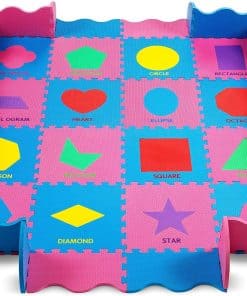 Tapete de Juego para Bebés con Cerca - 60 X 60 Pulgadas