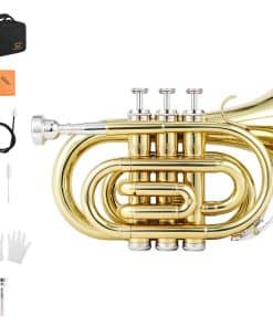 Trompeta de Bolsillo B Flat de Latón Bb de Eastar con