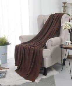 Manta de Lana Suave VanRolldex para Sofá, Silla, Decoración